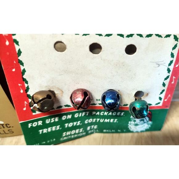 Jingle Bells Silver 15 Pc on Card NOS Criterion Bell & Specialty Crafts DIY Vin - Picture 10 of 11